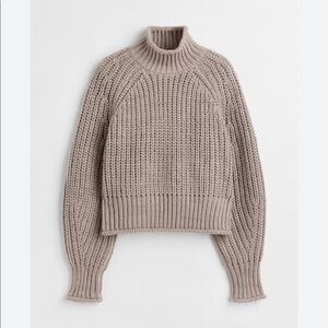 Mock neck knit sweater